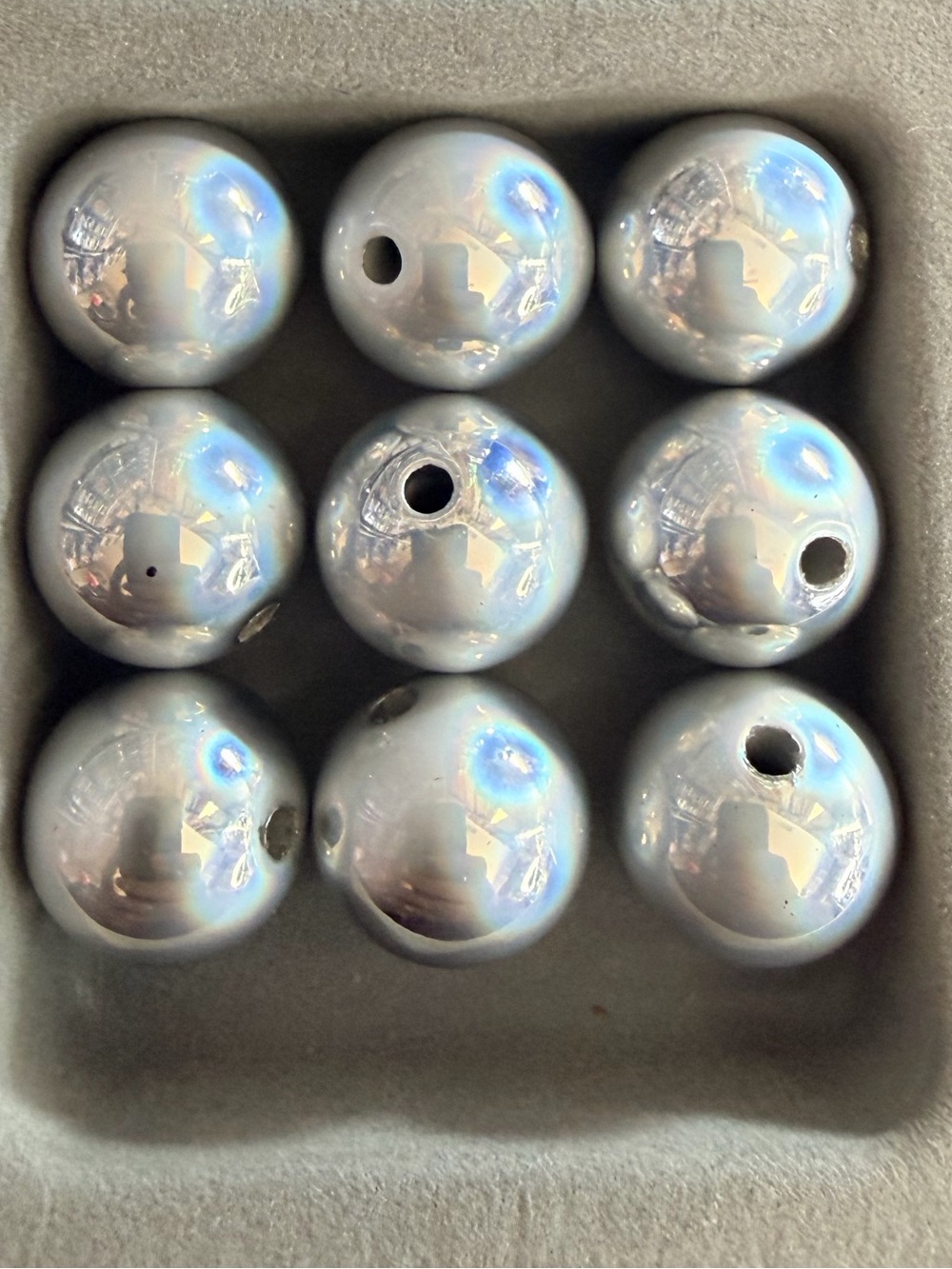 #8130 Pack Laser Beads - 16mm for Beadable Items - Color Shown